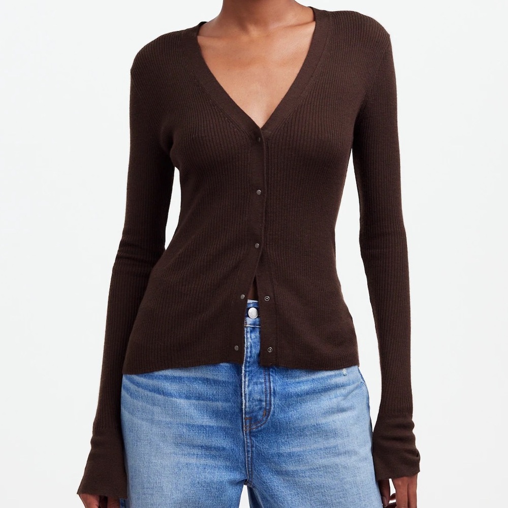 NWOT- Madewell Merino Wool-Silk Blend Cardigan Sweater